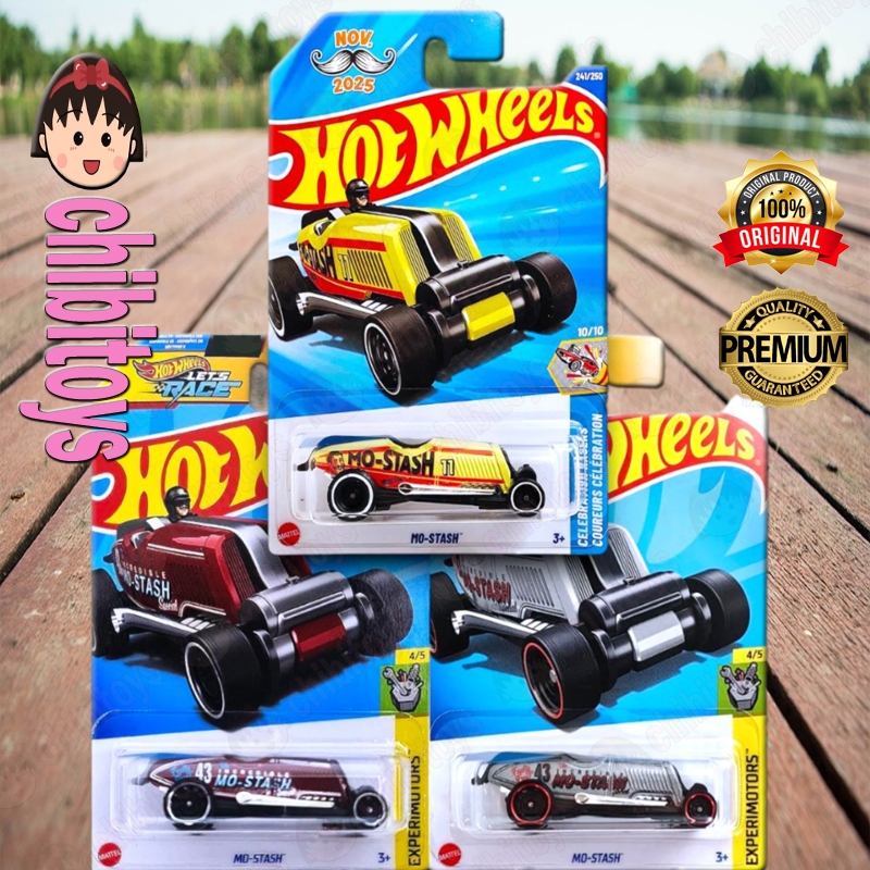 Hot Wheels Mo Stash Merah Silver Kuning Diecast Mobil Hot Rod Klasik