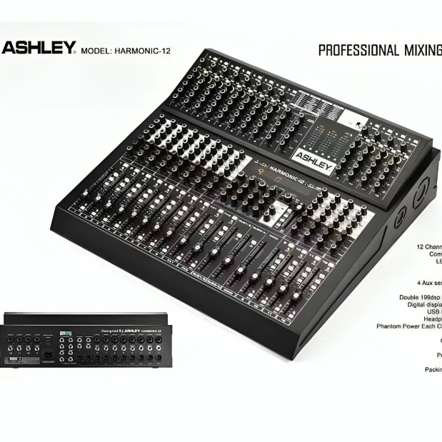 Mixer Audio Bluetooth Ashley Harmonic 12 Double Effect 12Channel/Mixer Audio Ashley Harmonic12 12Ch