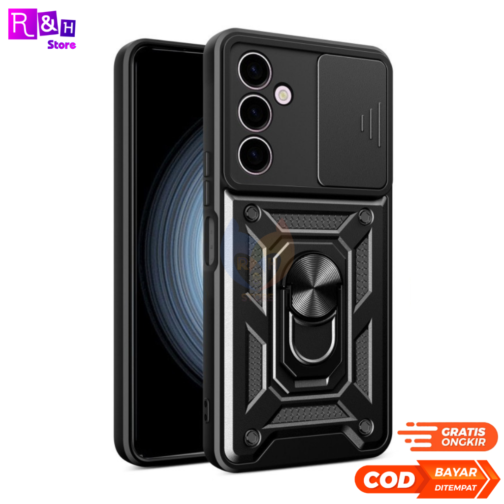 Case Samsung Galaxy M17 5G M22 M32 M23 5G M34 M54 M55 M62 Military Slide Camera Ring Magnetic Armor 