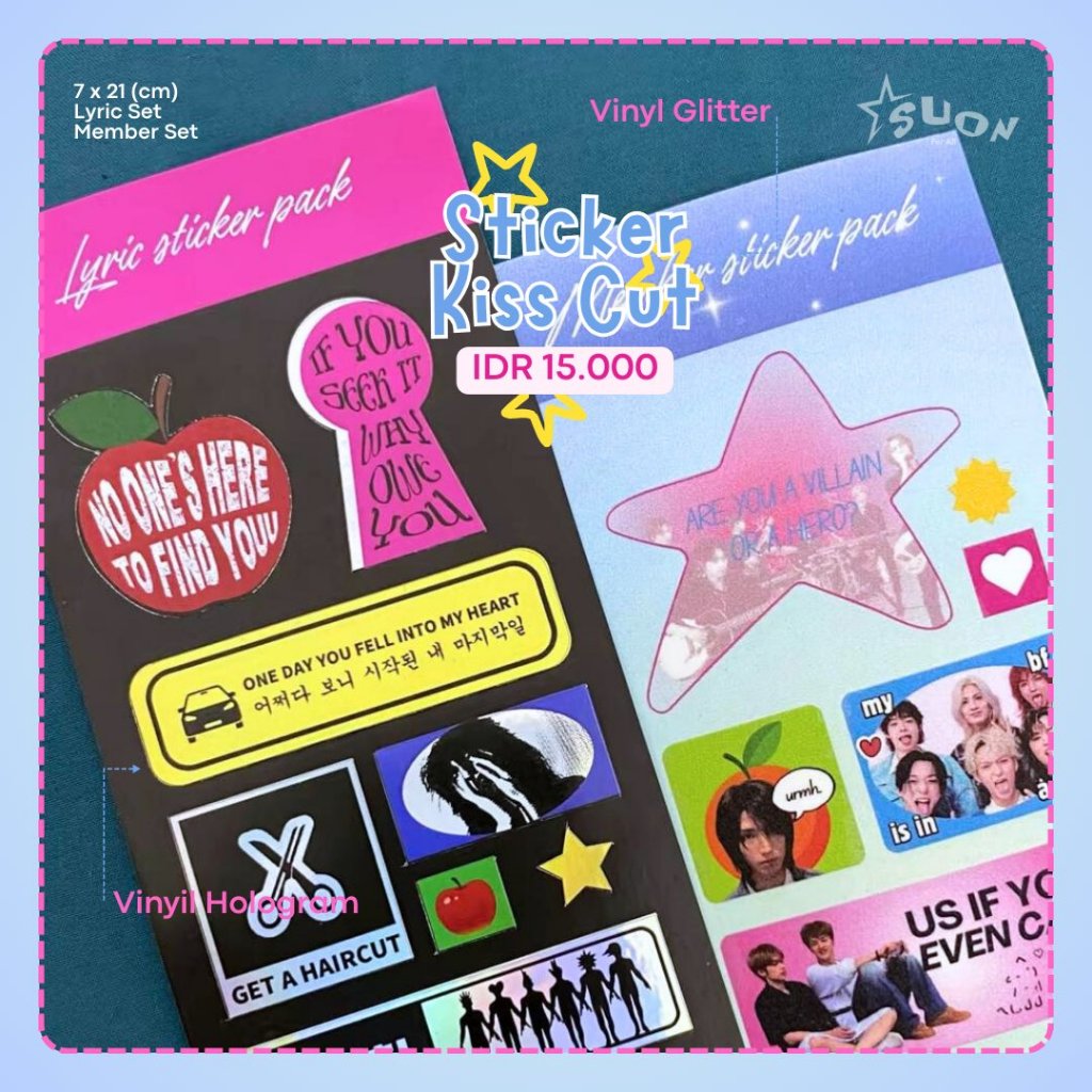[STICKER XDINARY HEROES] Xdiz FanMerch Sticker kiss Cut Holo/Glitter Sticker Die Cut