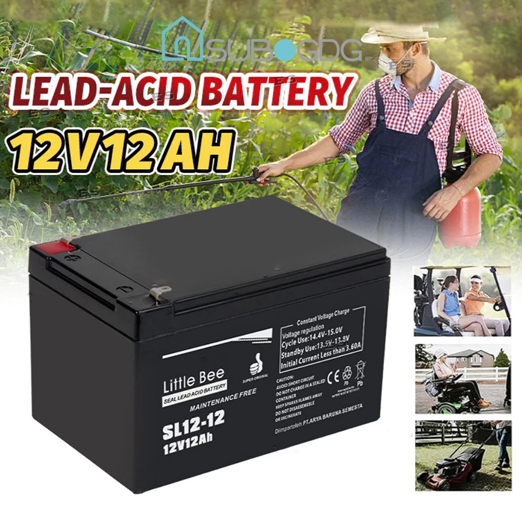 SUBOGDG ASLI Aki Sepeda Listrik Aki 12V 12AH Aki Semprotan Pertanian/ Aki Sprayer/Aki Tangki Semprot