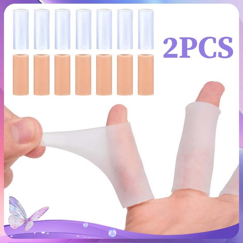 2pcs Silikon Pelindung Jari Silikon Jari Tangan Palsu Finger Protector Finger Silicone