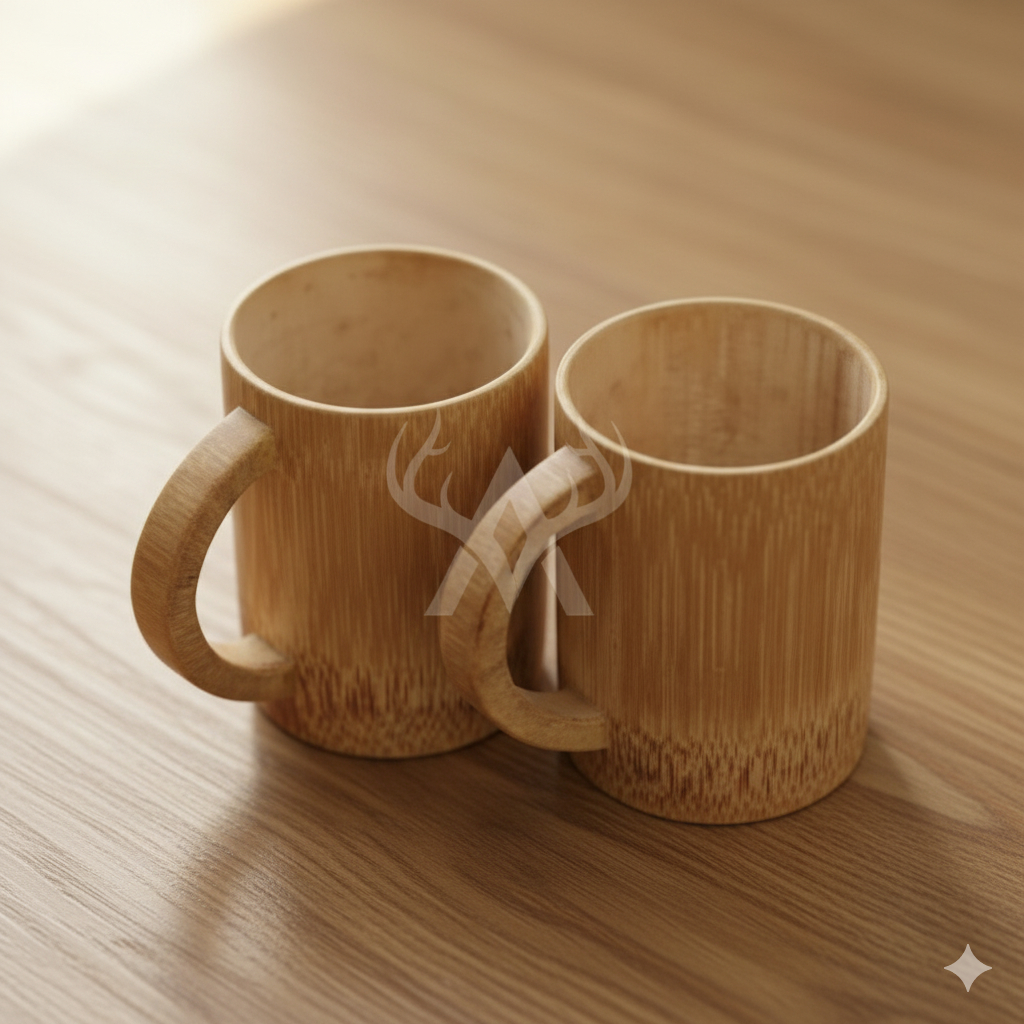 BEST SELLER Gelas Cangkir Bambu Asli Foodgrade | Souvenir Pernikahan Unik | Cocok untuk Kopi/Teh