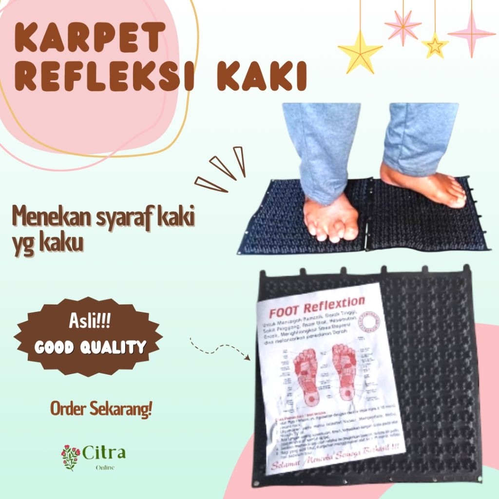 KARPET PIJAT KAKI MATRAS REFLEKSI KAKI FOOT TAICHI AKUPUNTUR