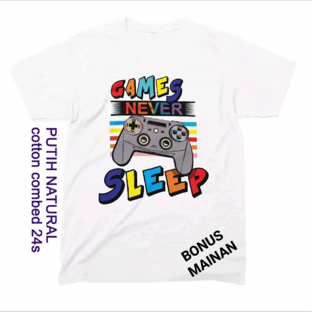 Kaos Anak Laki Laki Games Baju Anak Laki Laki Games Cotton Combed 24s 1-11 Th Fashion Unisex