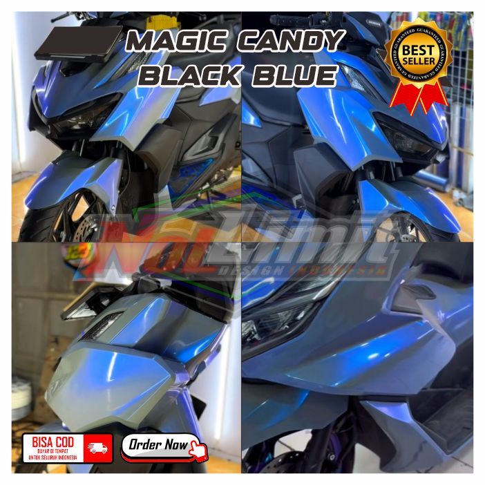 Stiker Skotlet Magic Candy Black Magic Blue Scotlite Magic Candy Black Magic Blue [METERAN]