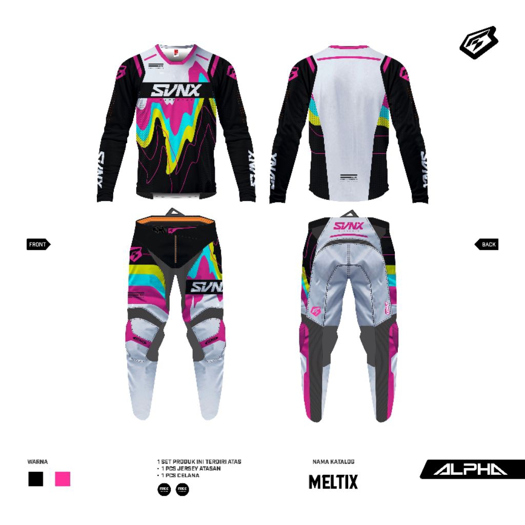 JERSET SVNX TYPE ALPHA / JERSEY SET MOTOCROSS / JERSEY MOTOR TRAIL / JERSET MELTIX SERIES
