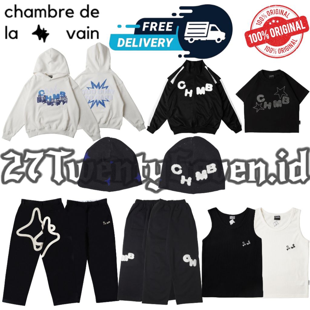 [ORIGINAL 100%] CHAMBRE Too Busy BW || CHAMBRE Tracktop Central BK || Chambre WorkPants Burrows Blac