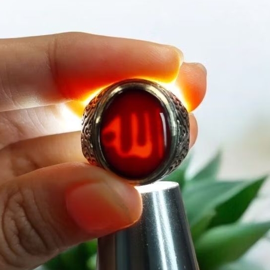 Cincin Batu Akik Yaman Wulung Lafadz ALLAH