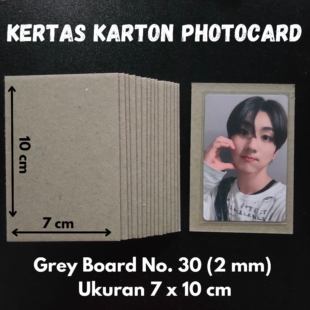 [20 pcs] KERTAS KARTON PHOTOCARD A7 GREY BOARD/YELLOW BOARD NO. 30 TEBAL 2 mm UKURAN 7 x 10 cm