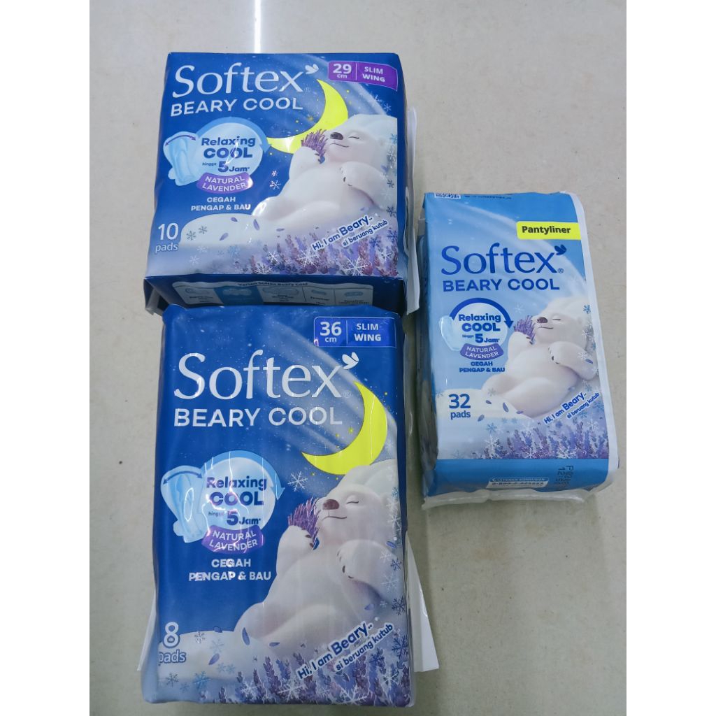 softex beary cool 36cm,29cm,pantyliner