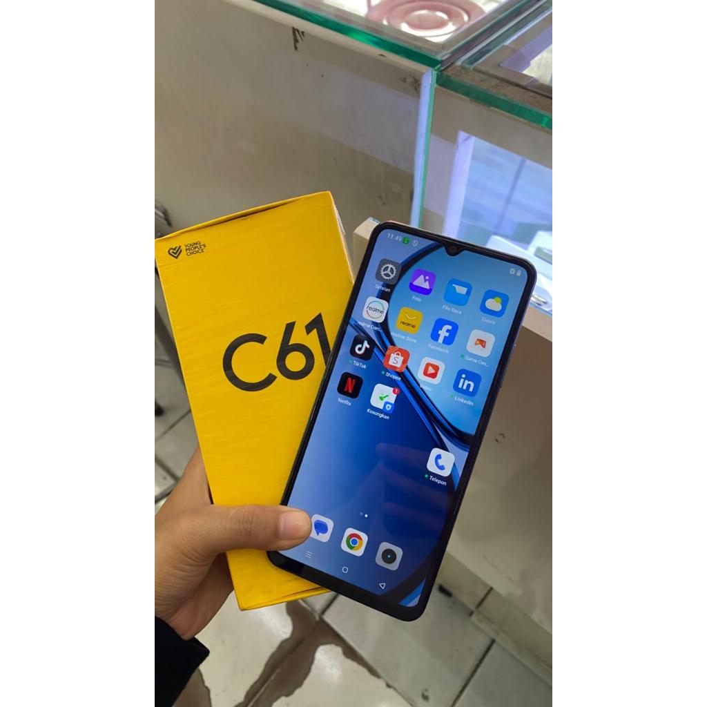 REALME C61 8/128 BEKAS SECOND NORMAL