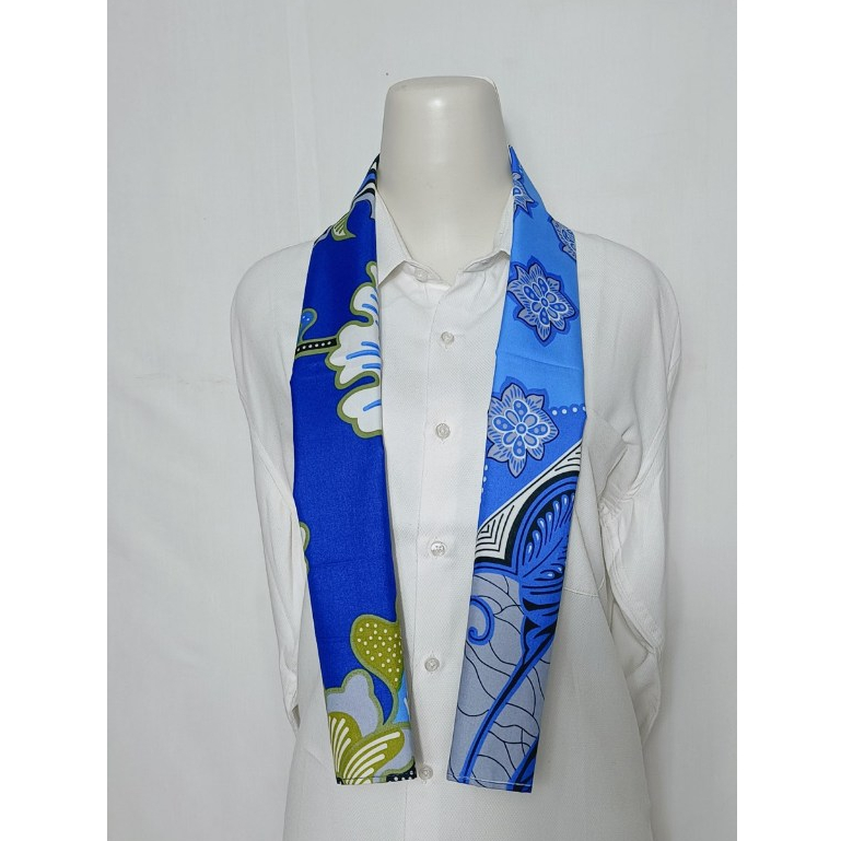 Ellena Syal batik Biru unisex Khas Indonesia S47