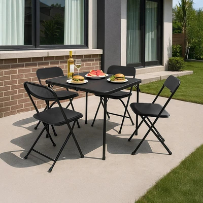 Krisbow Set Kursi & Meja Teras Lipat Outdoor