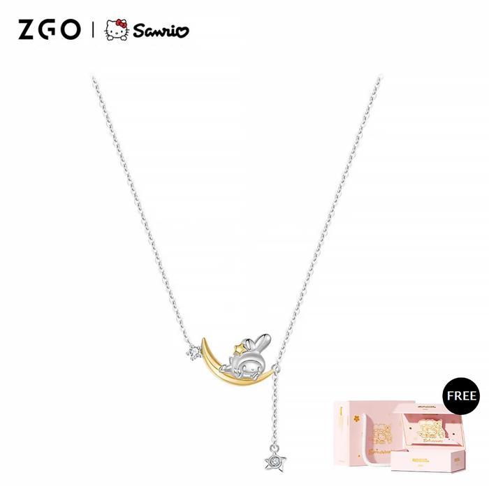 ZGO Necklace Kalung Wanita My Melody S925 Original Sanrio Lapis Emas Gold 18K Silver Sterling 925 Ti
