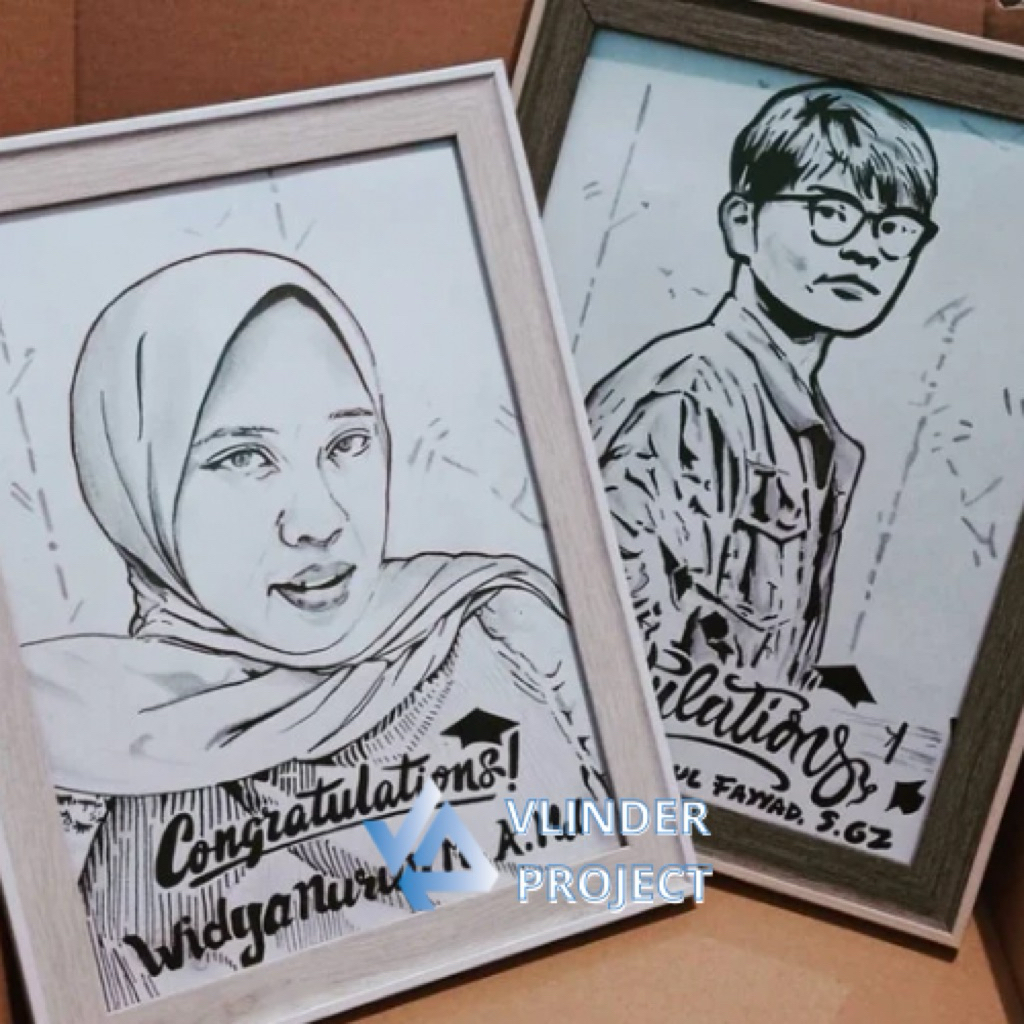 SKETSA WAJAH | Kado Ulang Tahun | Kado Wisuda | Gambar keluarga | Hadiah