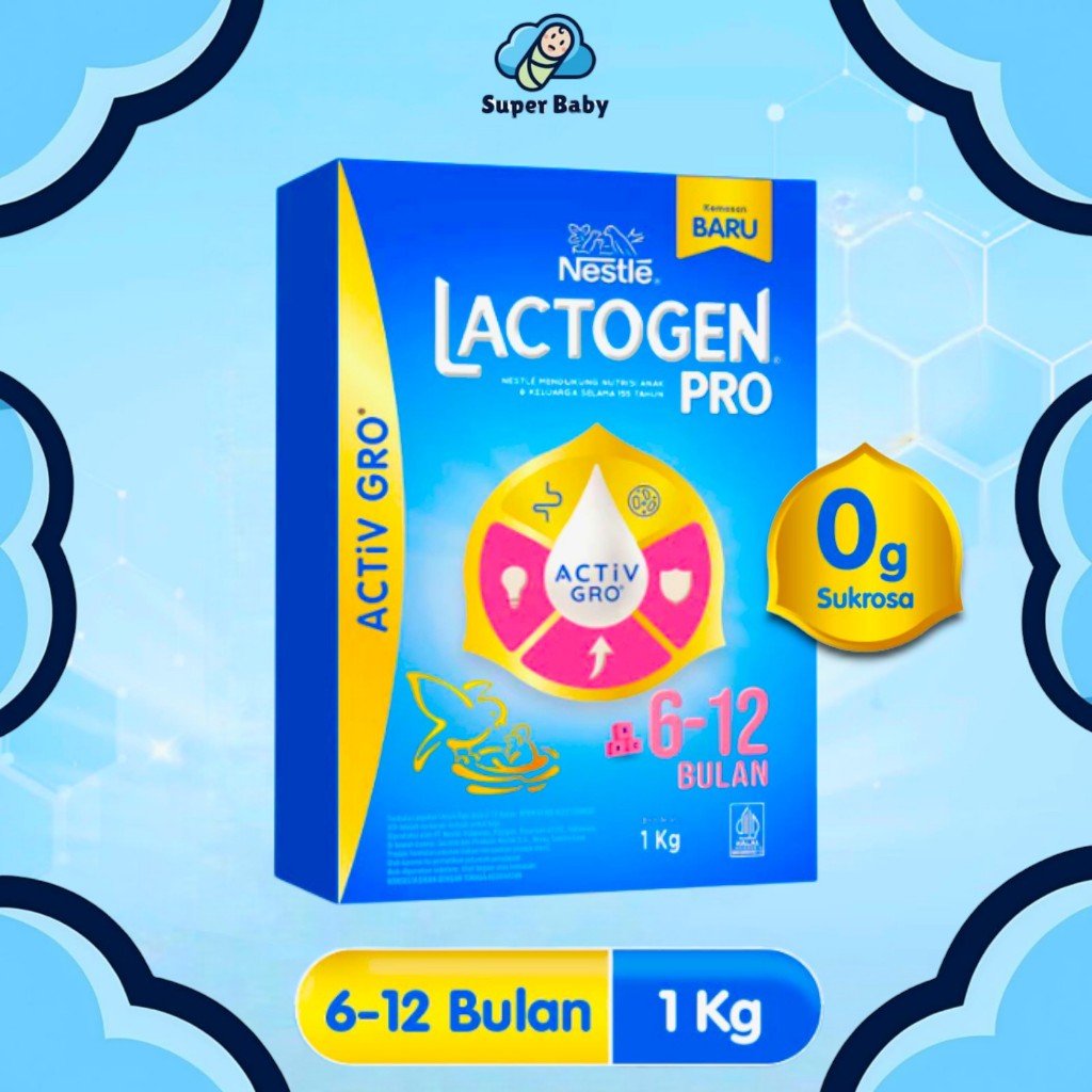 SUSU BAYI LACTOGEN PRO TAHAP 2 USIA 6-12 BULAN 735g / 1000g / 1kg