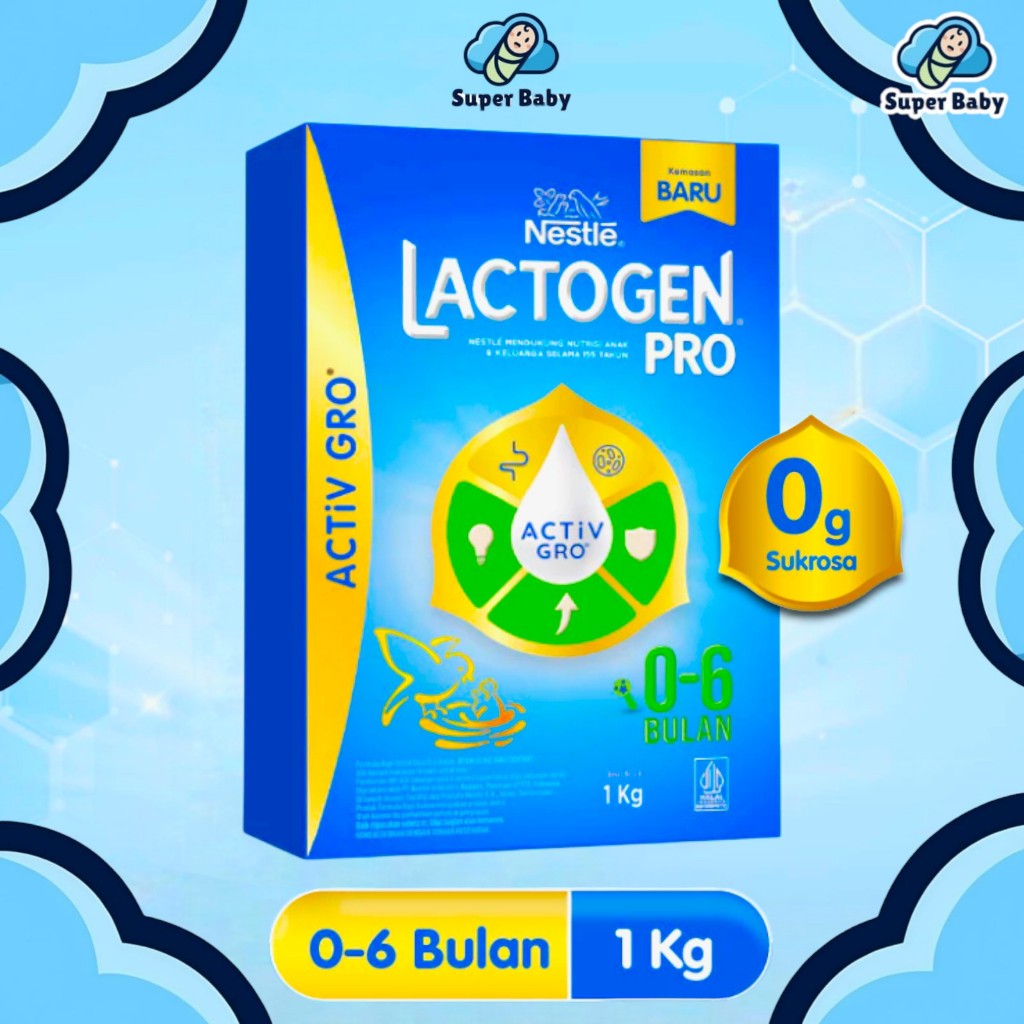 SUSU BAYI LACTOGEN PRO TAHAP 1 USIA 0-6 BULAN ACTIVGRO ORIGINAL 735g / 1000g / 1kg