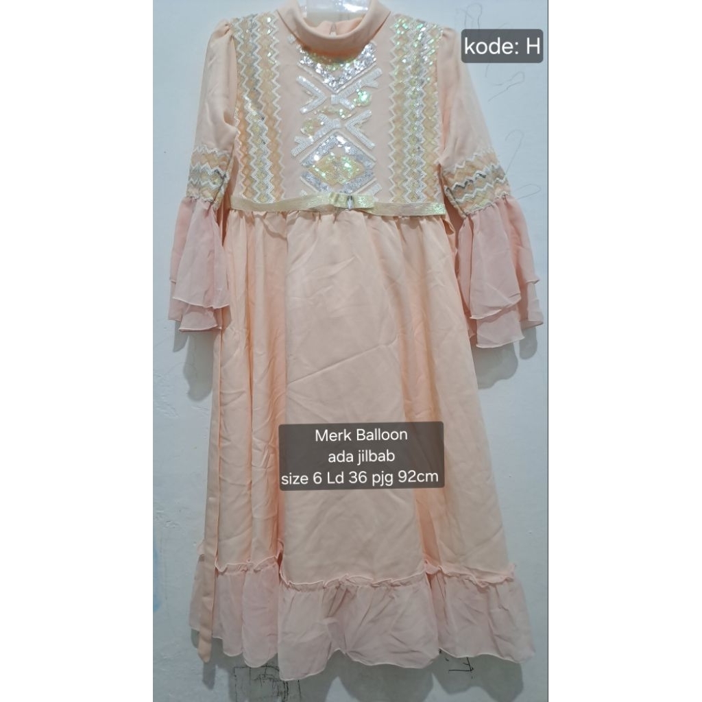 GAMIS DRESS PESTA BAL00N ANAK 2 3 4 5 6 7 8 9 10 11 12 13 14 15 TAHUN ORIGINAL Part 1