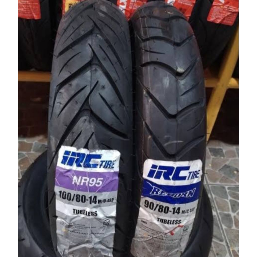 Ban suntik tubeles IRC REBORN sepasang ukuran 100/80-14/90/80-14