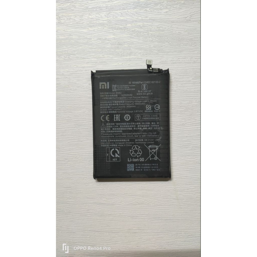 batre redmi 9T ori copotan