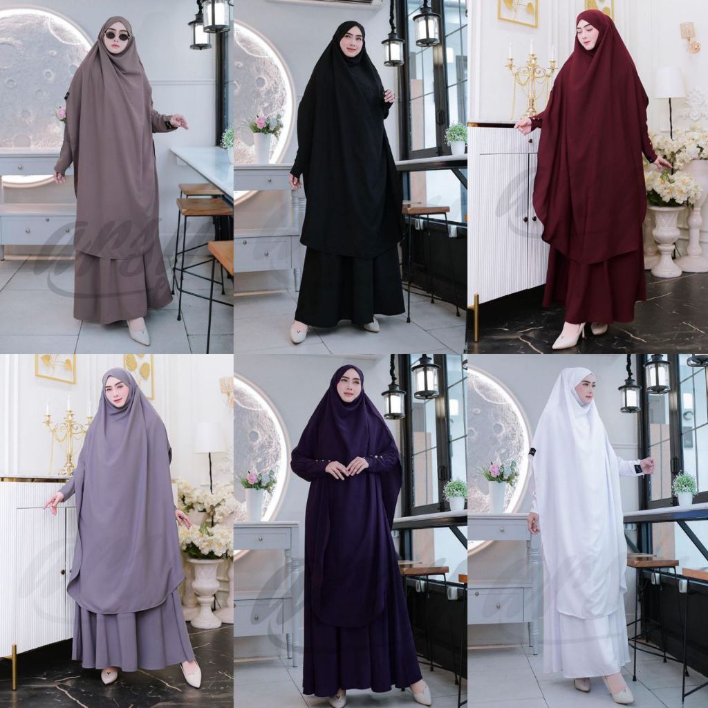 RUMAYSHA SET SYARI BY ARSY HIJAB || FRENCH KHIMAR CADAR | GAMIS UMROH HAJI PENGAJIAN SERAGAM