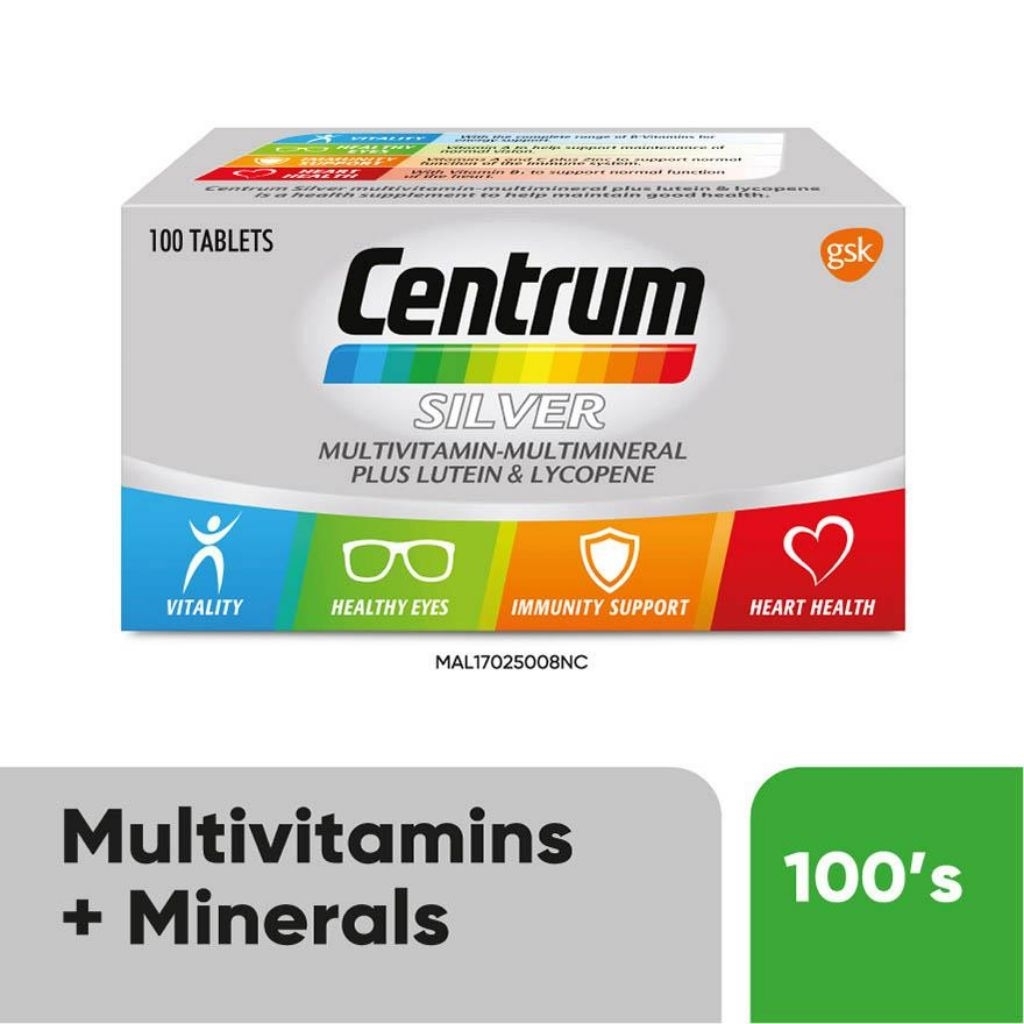 Centrum silver muktivitamin 100 tablets