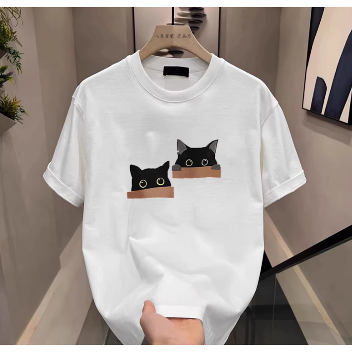 COD Kaos Oblong Katun Gaya Keren Musim Panas Model Oversize Street Fashion Hits di Instagram