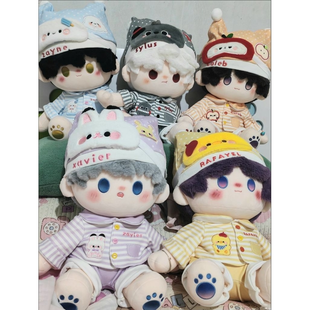 Set 4Pcs Pakaian Boneka 10cm/20cm/40cm Baju Tidur Outfit Love And Deepspace Zayne Xavier Sylus Rafay