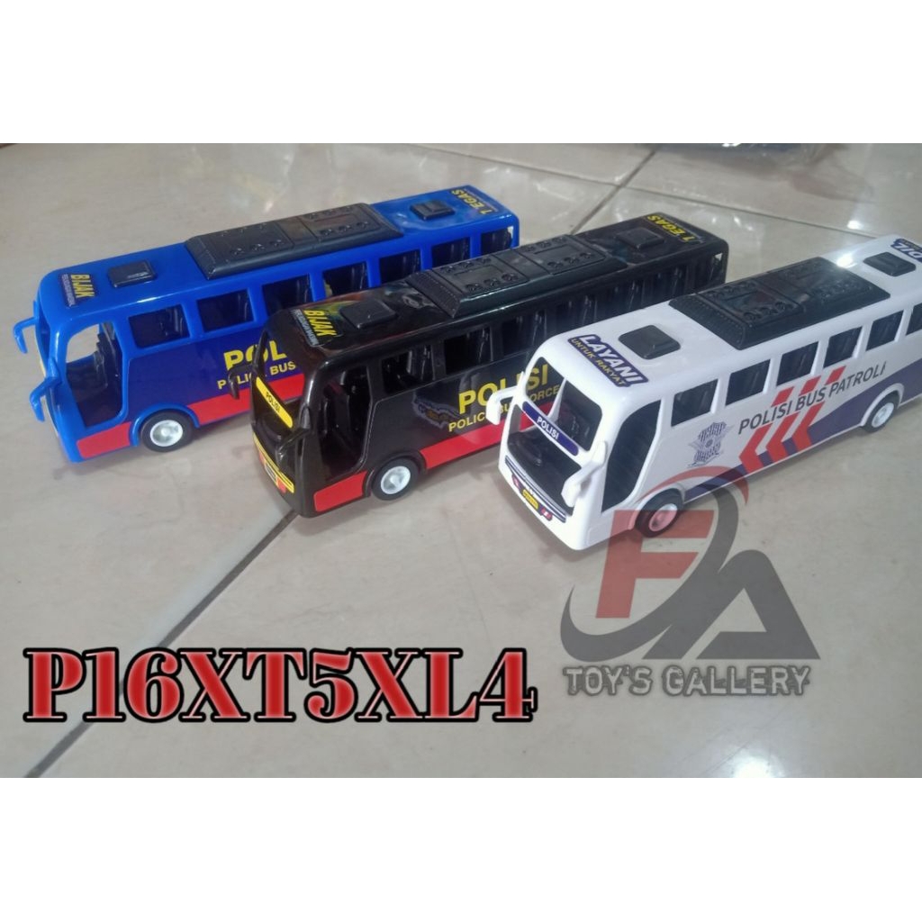 MAINAN MINIATUR BUS POLISI MINI