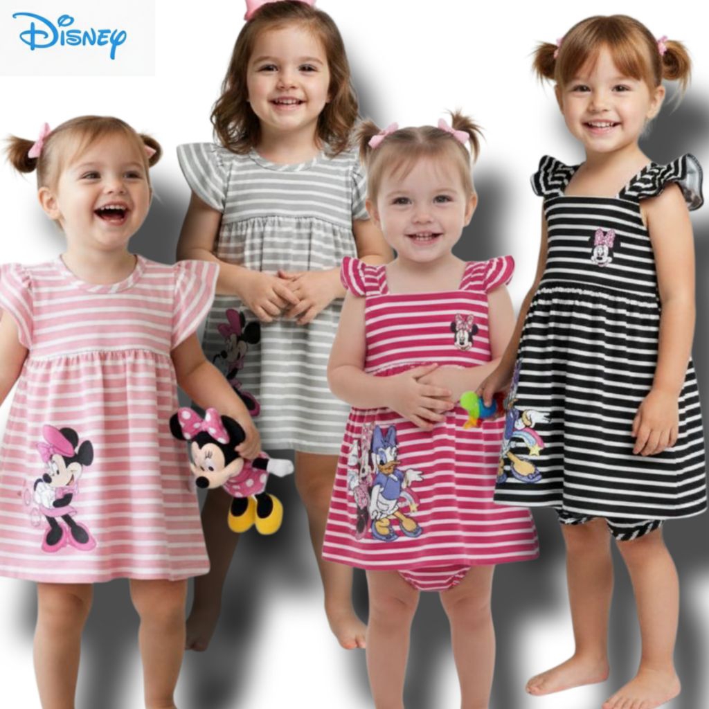 Disney Dress/Setelan Minnie Mouse anak perempuan ada CD nya (size 1t,2t,3t) new