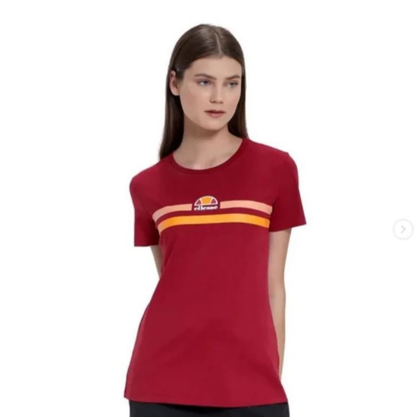 Kaos Kasual Wanita Ellesse Alba Women Crop Tee MaroonOriginal
