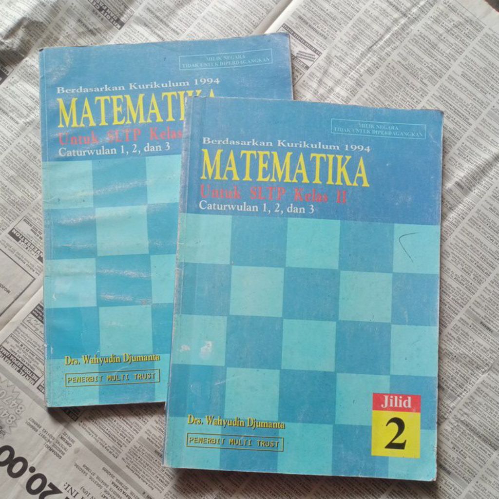 matematika kelas 2 SLTP kurikulum 1994