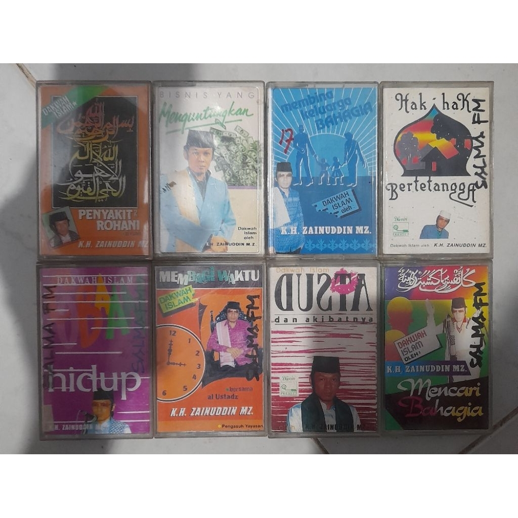 Kaset Pita Dakwah Kh.Zainuddin Mz - 1Set 8Pcs Kaset