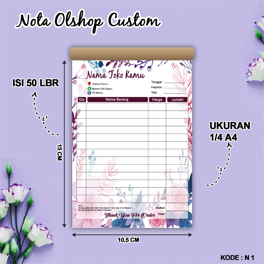 Nota Kontan Custom 2 ply