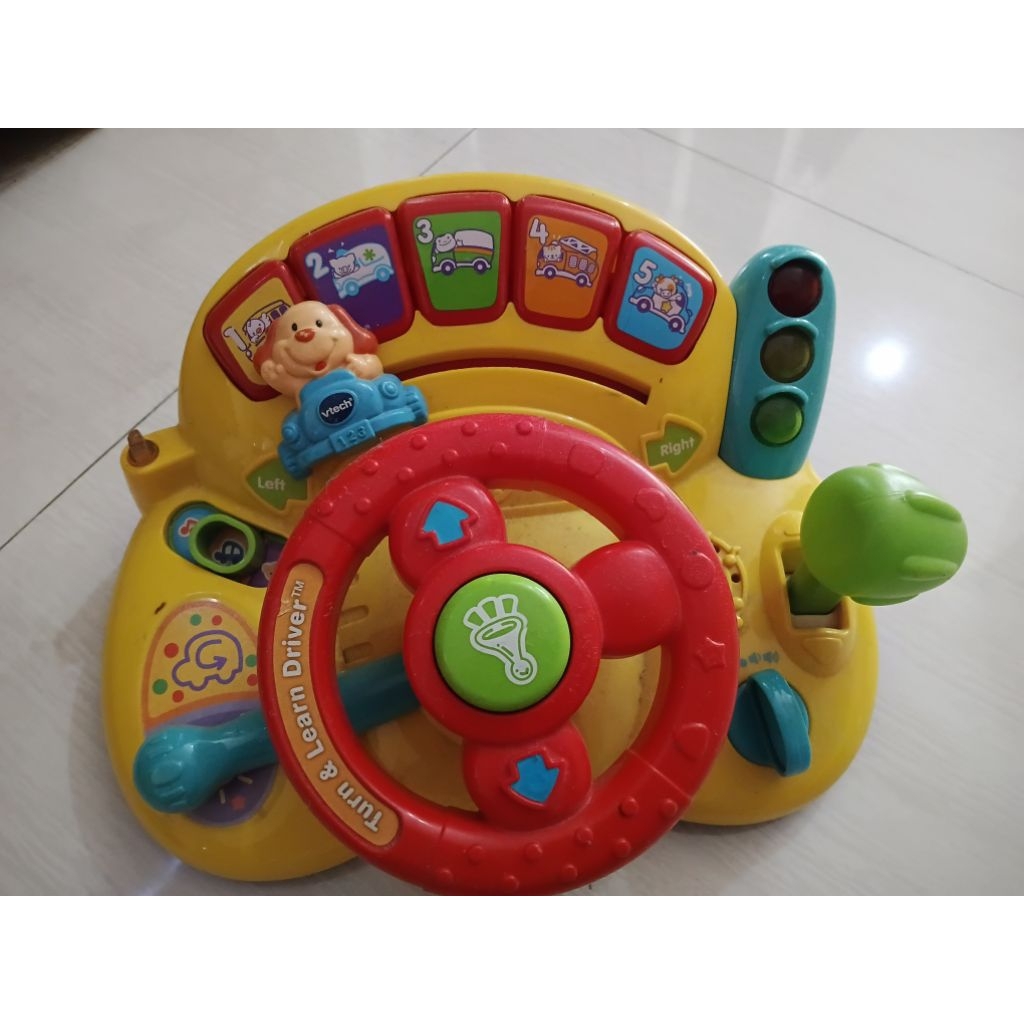 ORIGINAL VTECH second mainan setir setiran anak bayi baby toys turn and learn driver v tech asli ste