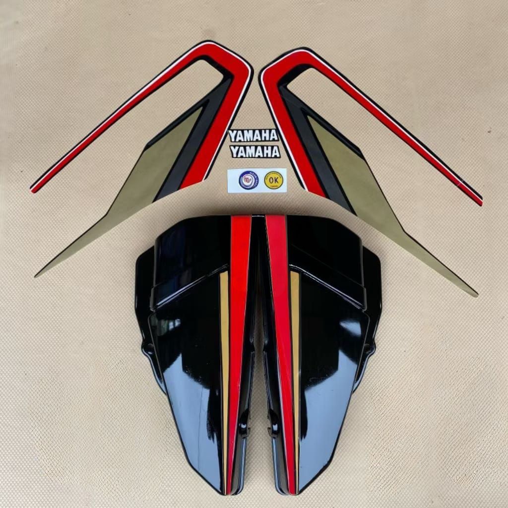 COVER BOK AKI RX KING 1997 HIJAU LIS CRUM SET EMBLEM BOK AKI RX KING BERKUALITAS