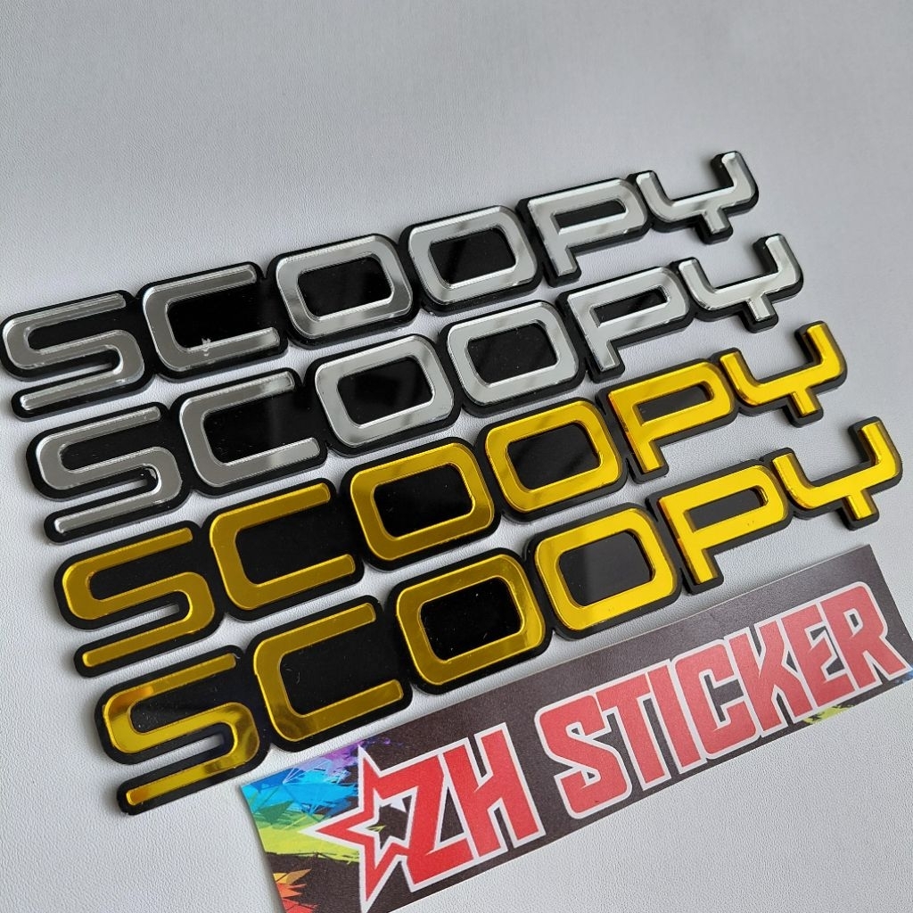 emblem logo akrilik honda scoopy donat 2018 tebal 3mm