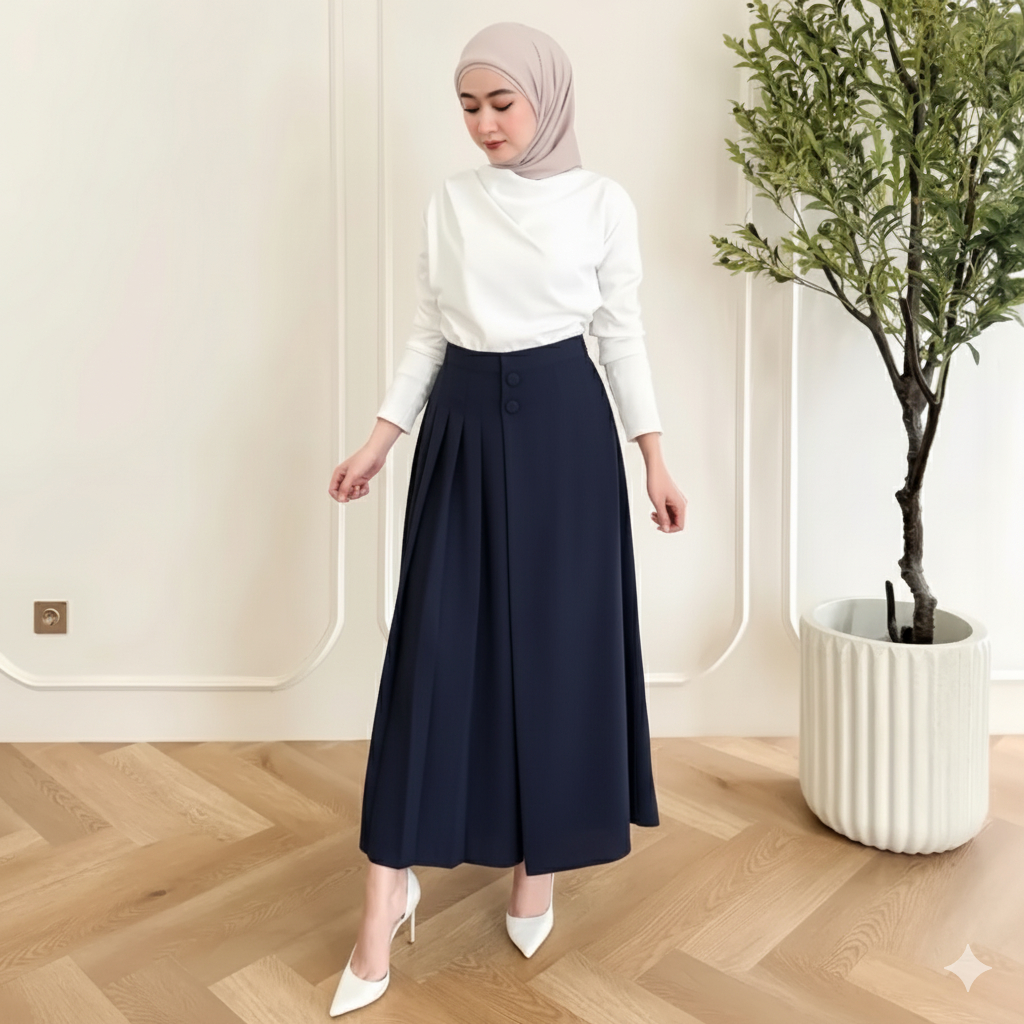 PROMO TERBARU CELANA KULOT ROK WANITA HIGH WAIST CASUAL FORMAL BAHAN FURANO NYAMAN DIPAKAI