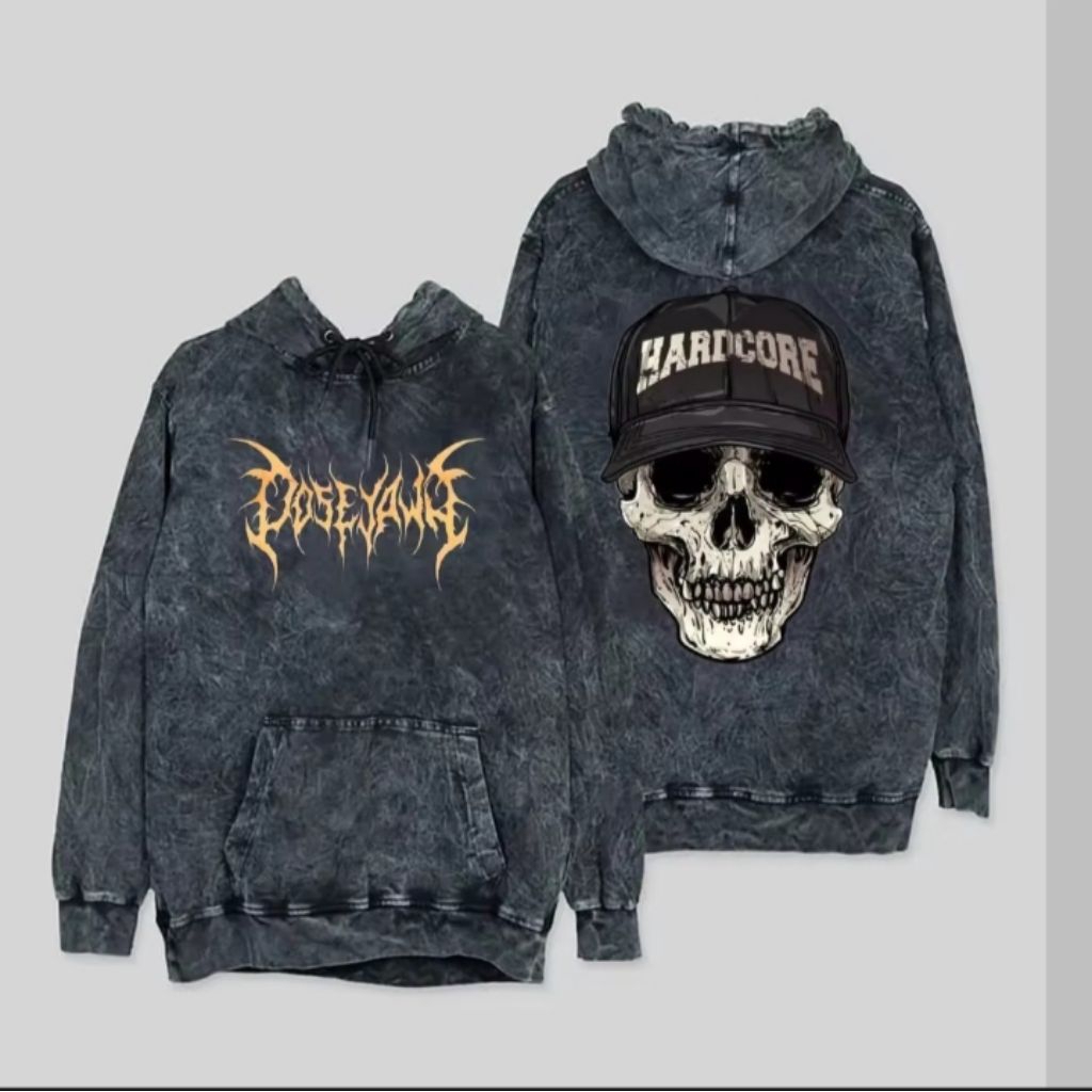 FUTUHILLAH Sweater Hoodie Hardcore Metal Washing Sandwash Pria