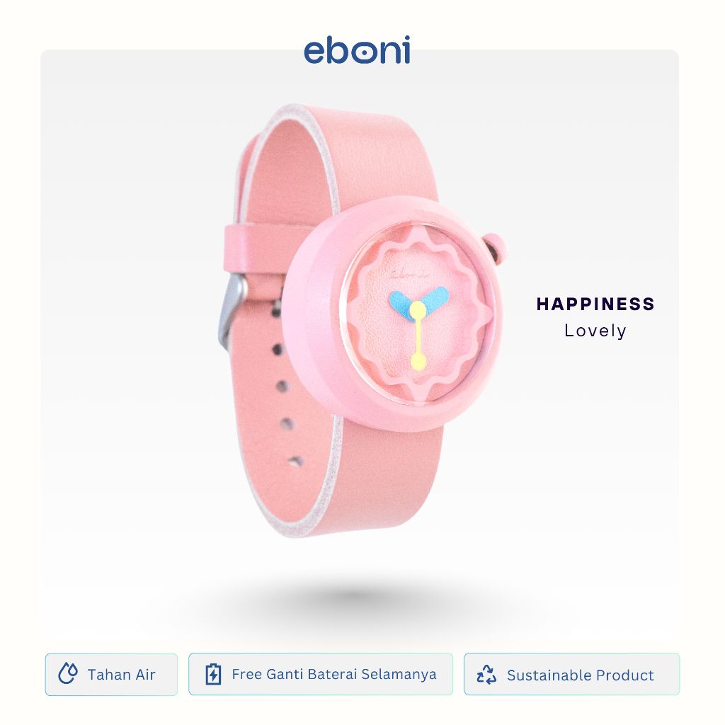 Eboni Jam Tangan Kayu Happiness - Lovely