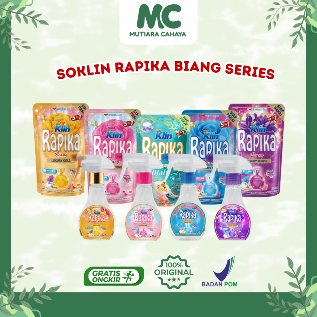 MC Official - Soklin Rapika Biang Series 250 ml | Pewangi Pakaian Konsentrat | Pewangi Laundry Refil