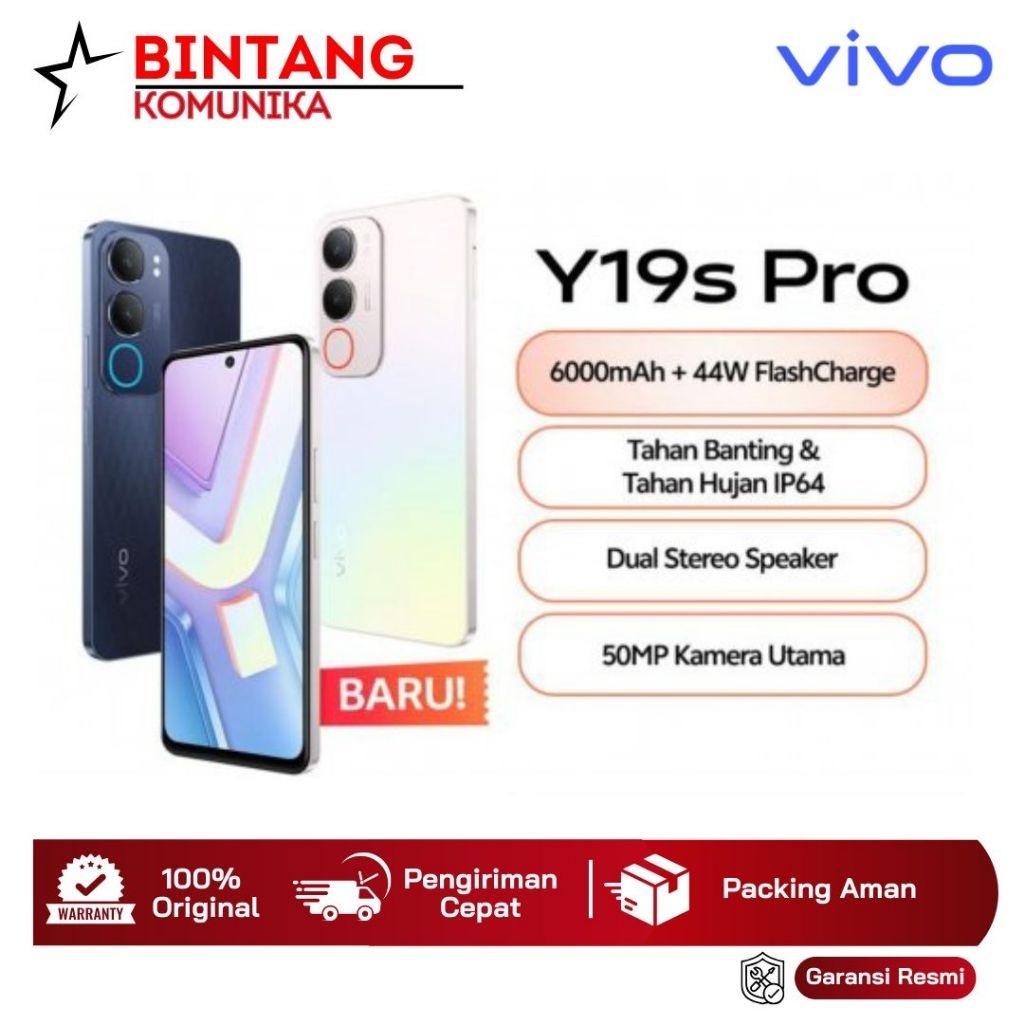 Vivo Y19s Pro [4/64GB] [4/128GB] [6/128GB] 6000 mAh Battery 50MP Camera Garansi Resmi