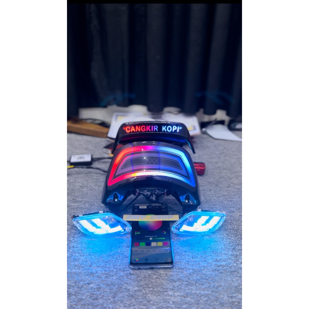 paketan stoplamp fizr+lampu behel+sein depan lazy