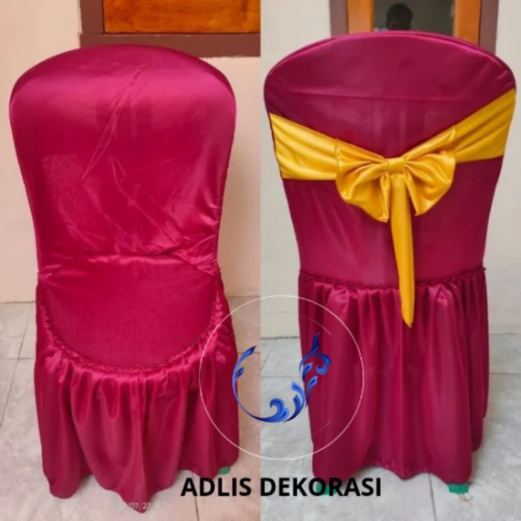 cover kursi plastik napoli 101 pakai pita|sarung kursi napoli