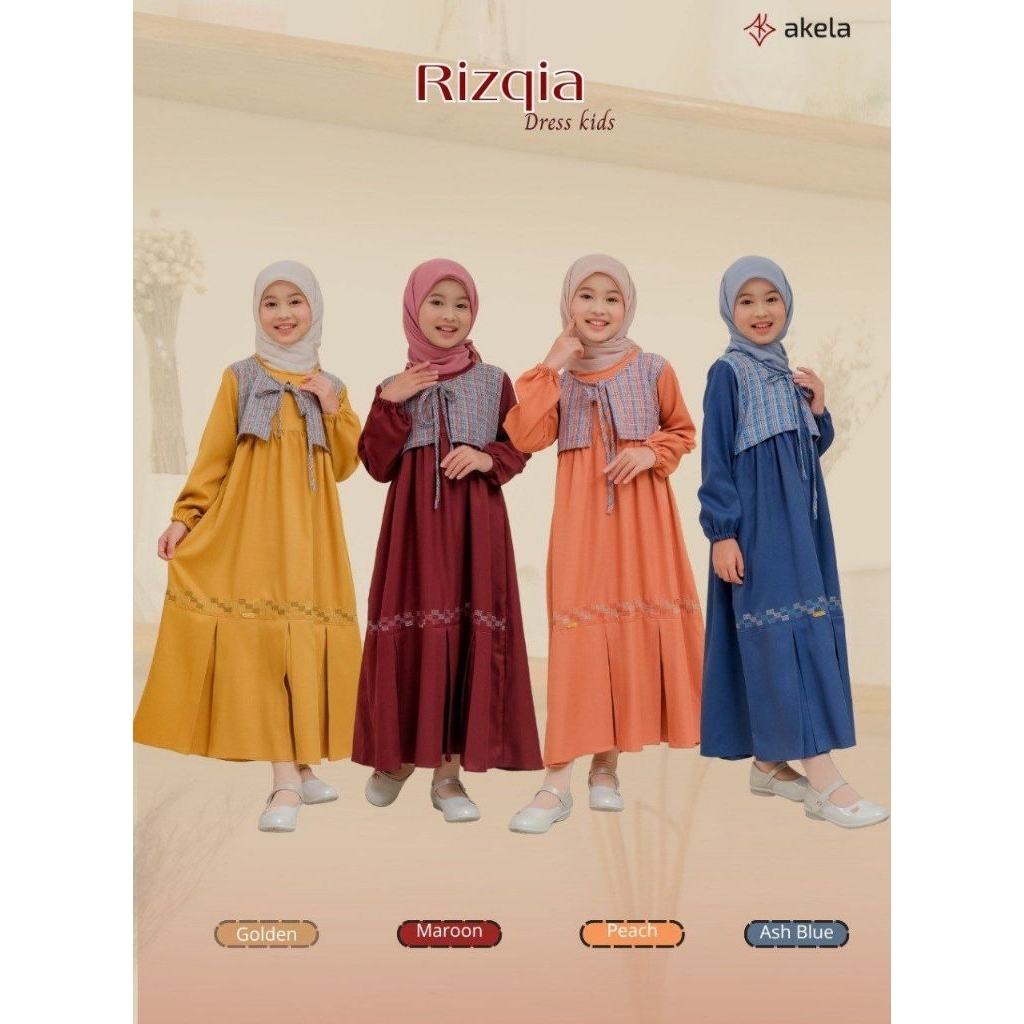 gamis anak rizqia by akela | gamis anaka umur 3-10th
