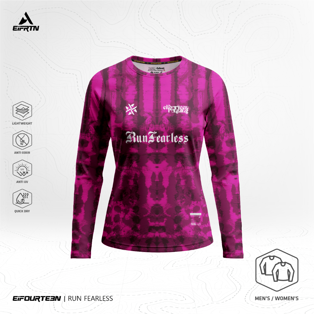 Eifrtn Baju Kaos Jersey Olahraga Sport Lari Running Lengan Panjang Pria Wanita Unisex Tie Dye Kalcer