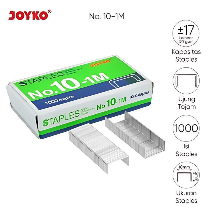 ISI STAPLES JOYKO NO 10-1M REFILL STAPLER JEPRETAN HEKTER 10 TEMBAK STEPLER KECIL MURAH STEPLES HD