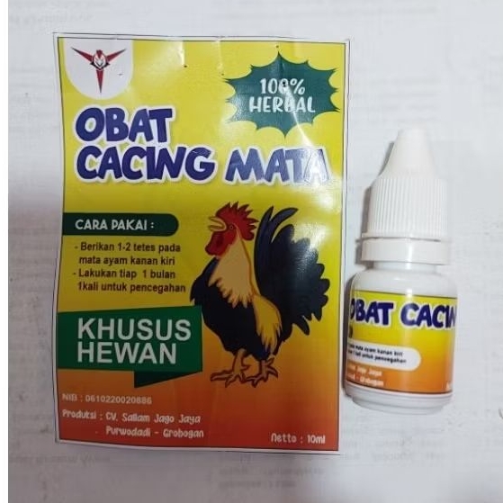 1 botol OBAT CACING MATA AYAM TETES