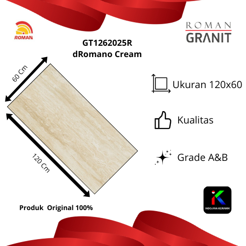 Roman Granit GT1262025R Kw 2 Ukuran 120x60 Cm